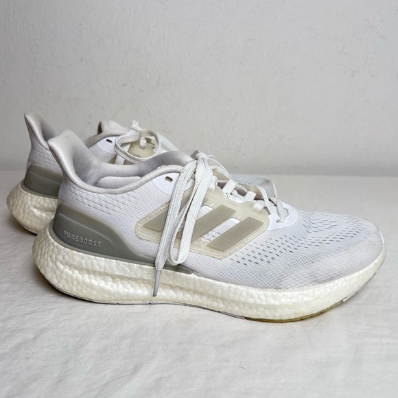 adidas Shoes - ADIDAS Powerboost White Grey Women Size 7.5 Sporty Athleisure Minimalist Neutral